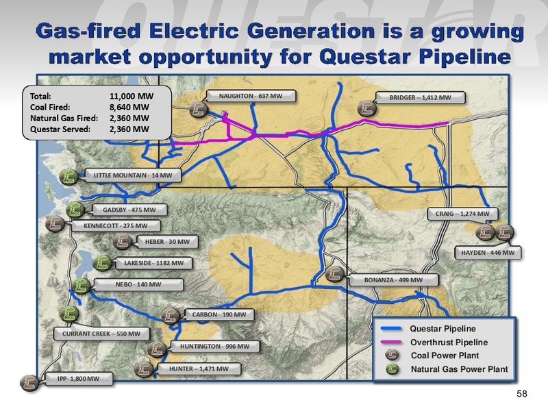 INVESTOR PRESENTATION – Questar Corp – slide 58