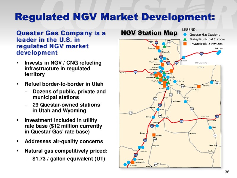 INVESTOR PRESENTATION – Questar Corp – slide 36