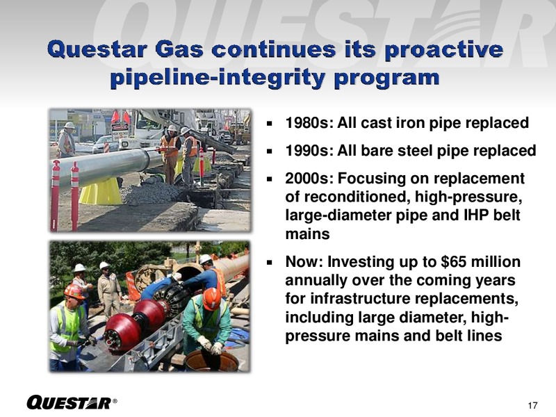 EUROPEAN ROADSHOW INVESTOR PRESENTATION – Questar Corp – slide 17