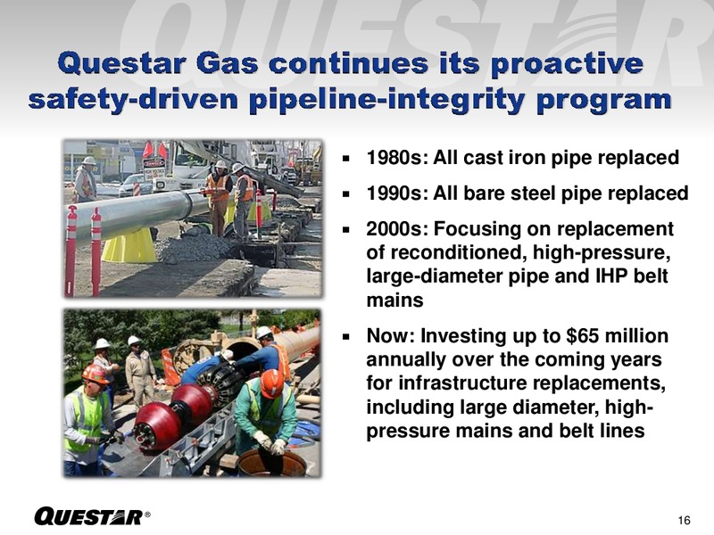 INVESTOR PRESENTATION – Questar Corp – slide 16