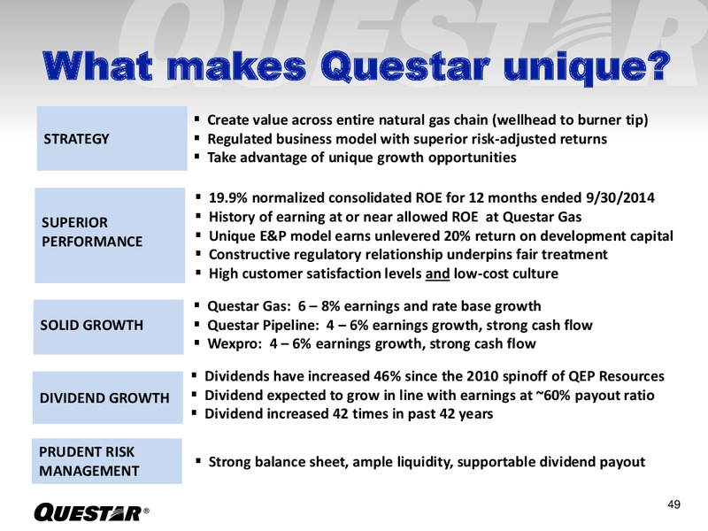 Investor Presentation – Questar Corp – slide 49