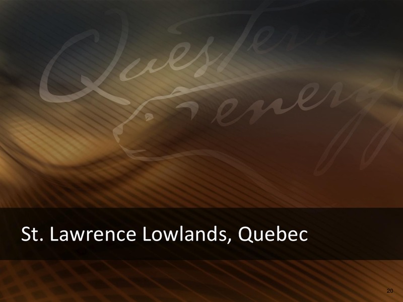 CORPORATE PRESENTATION – Questerre Energy Corp. – slide 20