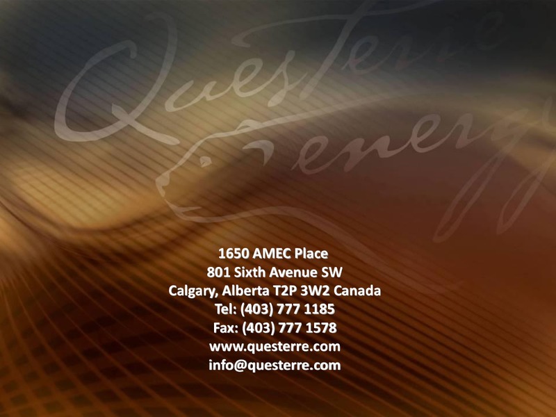 CORPORATE PRESENTATION – Questerre Energy Corp. – slide 34