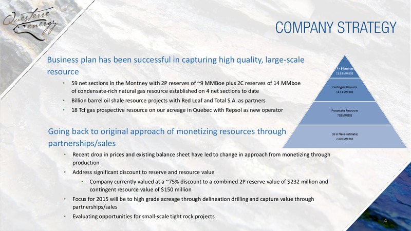 Investor Presentation – Questerre Energy Corp. – slide 4