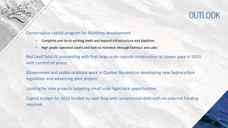 Investor Presentation – Questerre Energy Corp. – slide 24