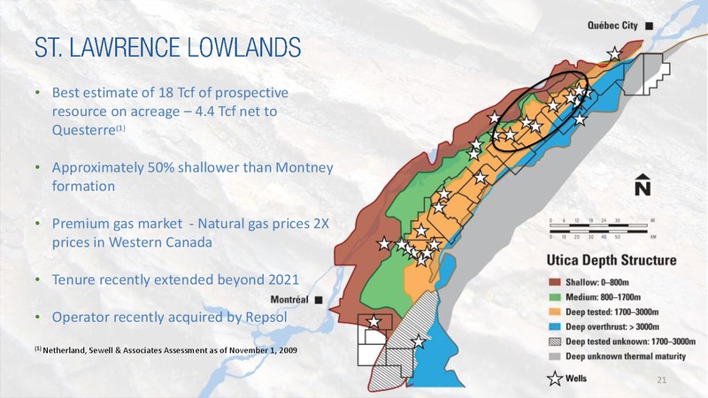 MARCH 2015 CORPORATE PRESENATION – Questerre Energy Corp. – slide 21