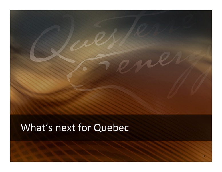 CORPORATE PRESENTATION – Questerre Energy Corp. – slide 17