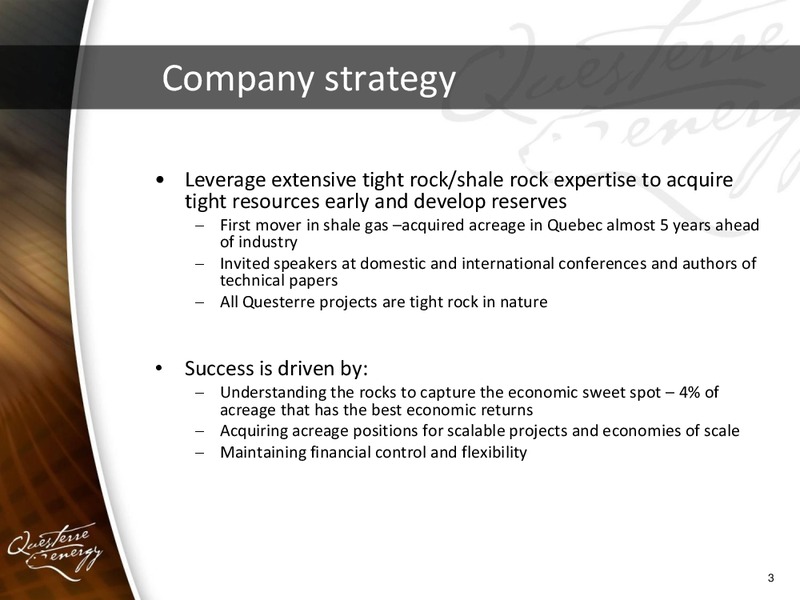 ANNUAL AND SPECIAL MEETING OF SHAREHOLDERS – Questerre Energy Corp. – slide 3