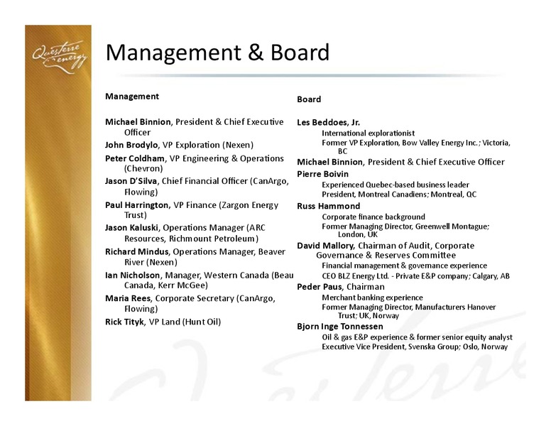 CORPORATE PRESENTATION – Questerre Energy Corp. – slide 27