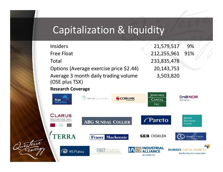 PARETO 17TH ANNUAL OIL AND OFFSHORE CONFERENCE – Questerre Energy Corp. – slide 6