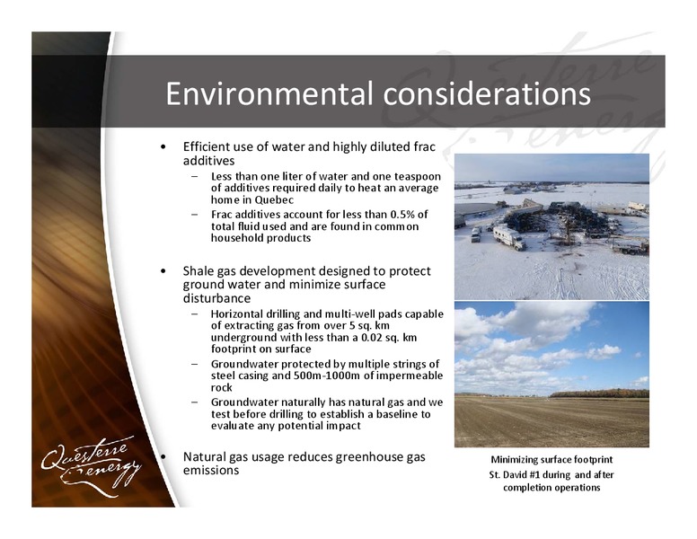 PARETO 17TH ANNUAL OIL AND OFFSHORE CONFERENCE – Questerre Energy Corp. – slide 12