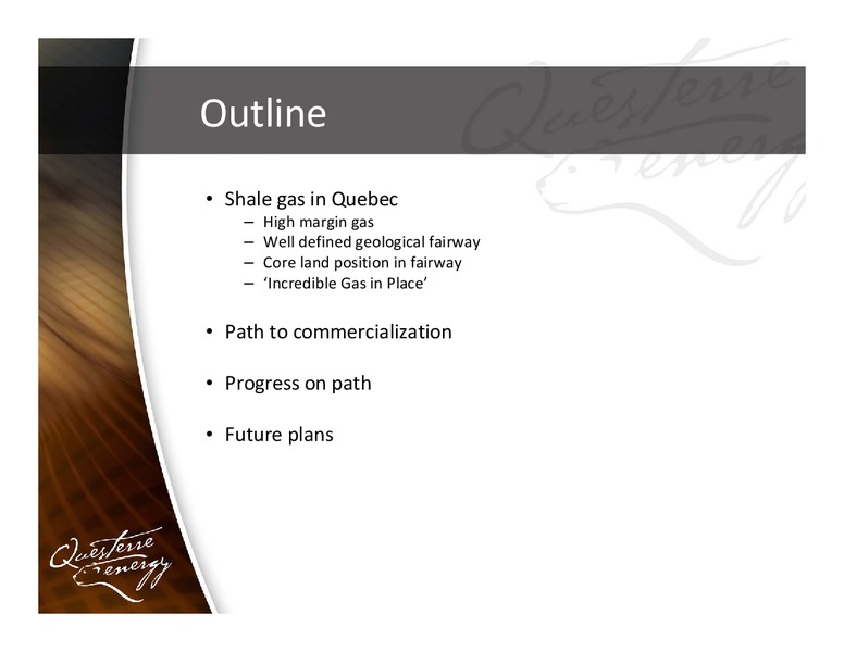 PARETO 17TH ANNUAL OIL AND OFFSHORE CONFERENCE – Questerre Energy Corp. – slide 14