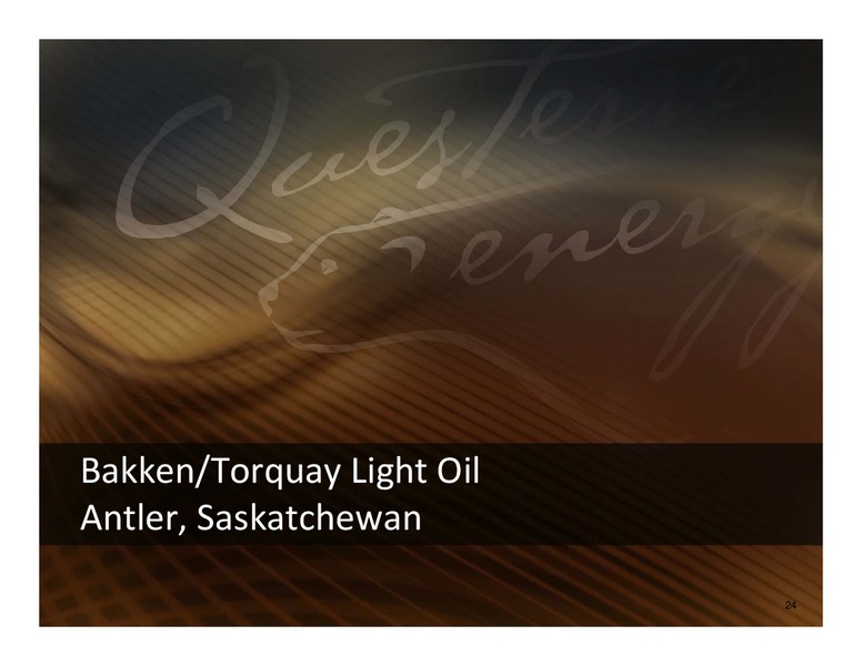 PARETO OIL & OFFSHORE CONFERENCE – Questerre Energy Corp. – slide 24