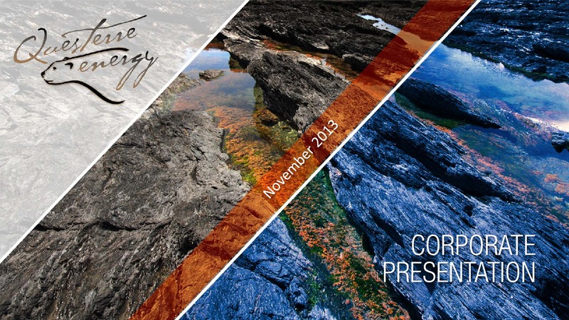 CORPORATE PRESENTATION – Questerre Energy Corp. – slide 1