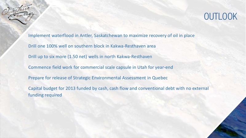 CORPORATE PRESENTATION – Questerre Energy Corp. – slide 32