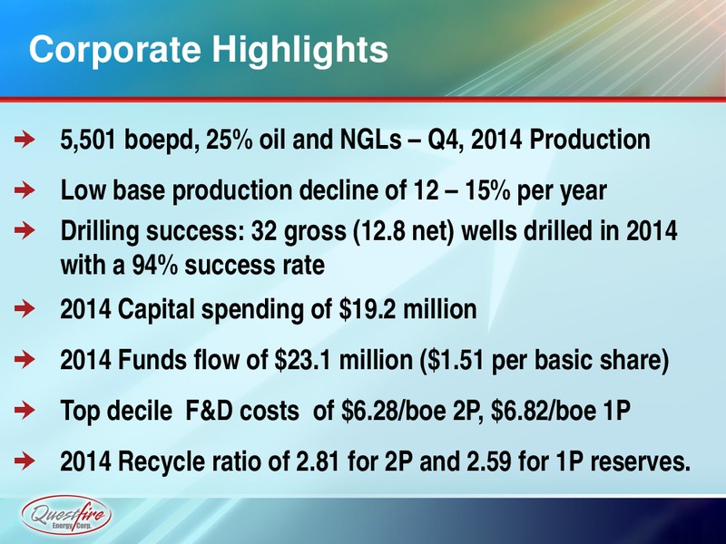 APRIL 2015 CORPORATE PRESENTATION – Questfire Energy Corp. – slide 3
