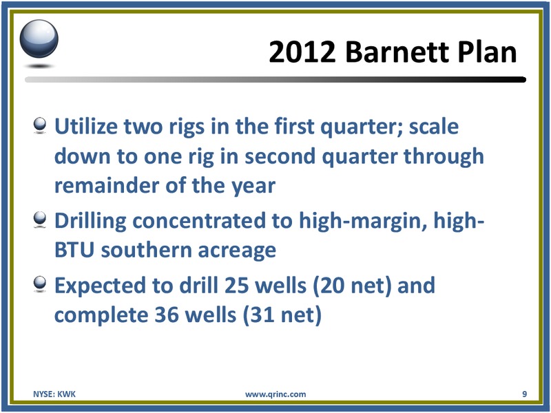 CREDIT SUISSE 2012 ENERGY SUMMIT – Quicksilver Resources Inc. – slide 8