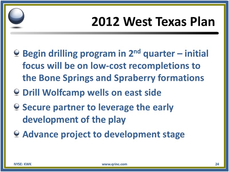 CREDIT SUISSE 2012 ENERGY SUMMIT – Quicksilver Resources Inc. – slide 23
