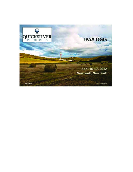 IPAA OGIS NEW YORK – Quicksilver Resources Inc. – slide 1