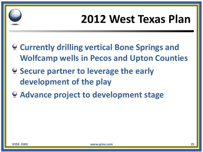 UBS GLOBAL OIL GAS CONFERENCE – Quicksilver Resources Inc. – slide 24