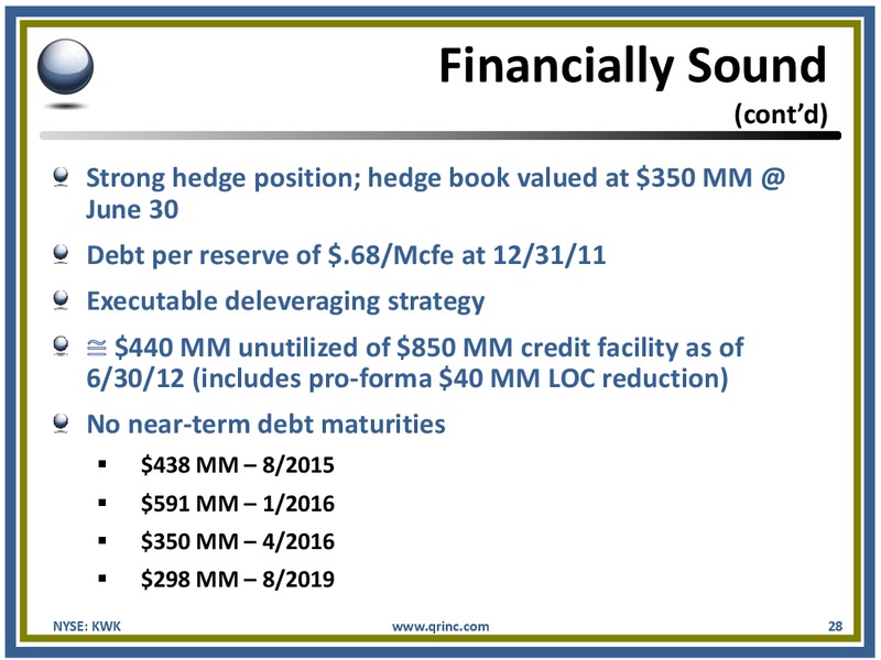 BARCLAYS CAPITAL CEO ENERGY POWER CONFERENCE – Quicksilver Resources Inc. – slide 27