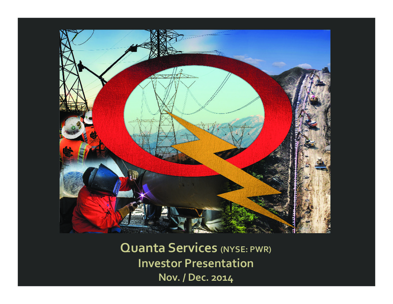 Investor Presentation – Quanta Services, Inc – slide 1