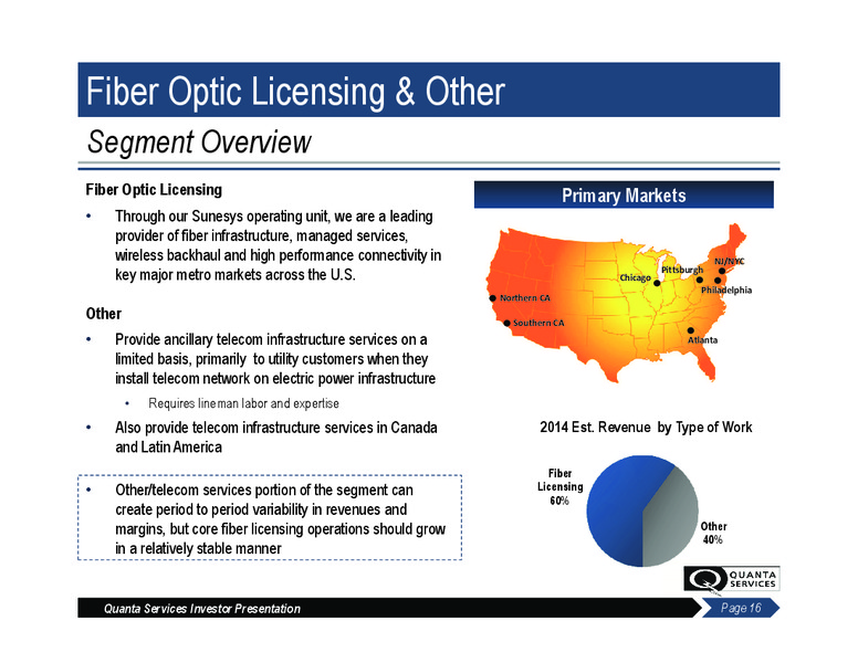 June 2015 Investor Presentation – Quanta Services, Inc – slide 15