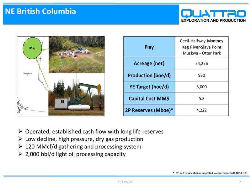 July 2016 Investor Presentation – Quattro Exploration and Production Ltd. – slide 7
