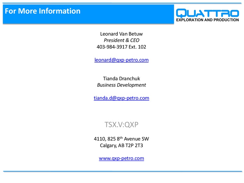 July 2016 Investor Presentation – Quattro Exploration and Production Ltd. – slide 24