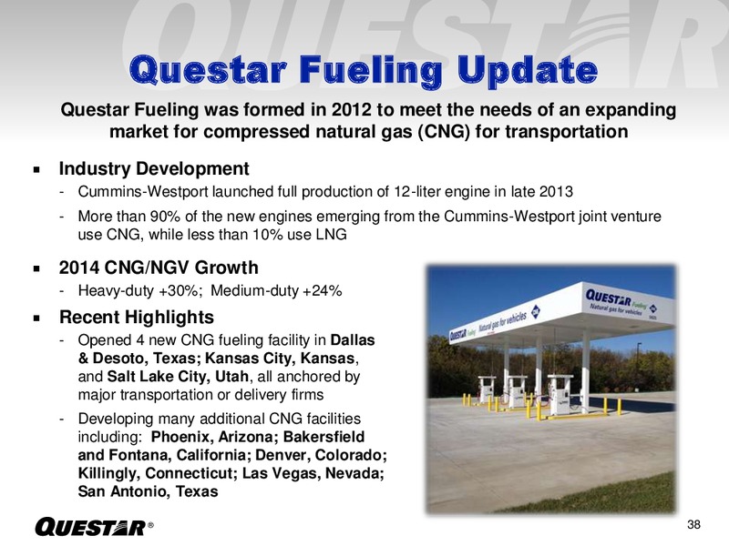 JUNE 2015 INVESTOR PRESENTATION – Questar Corp – slide 38