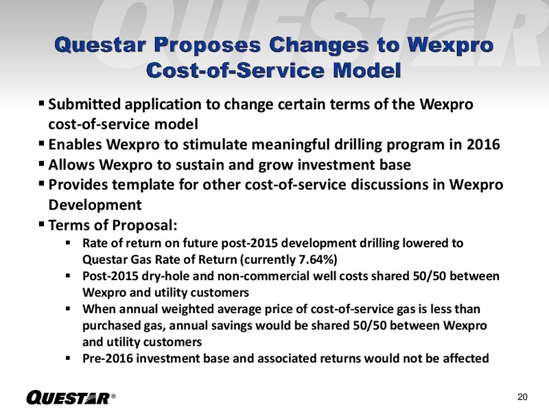 September 2015 Investor Presentation – Questar Corp – slide 20
