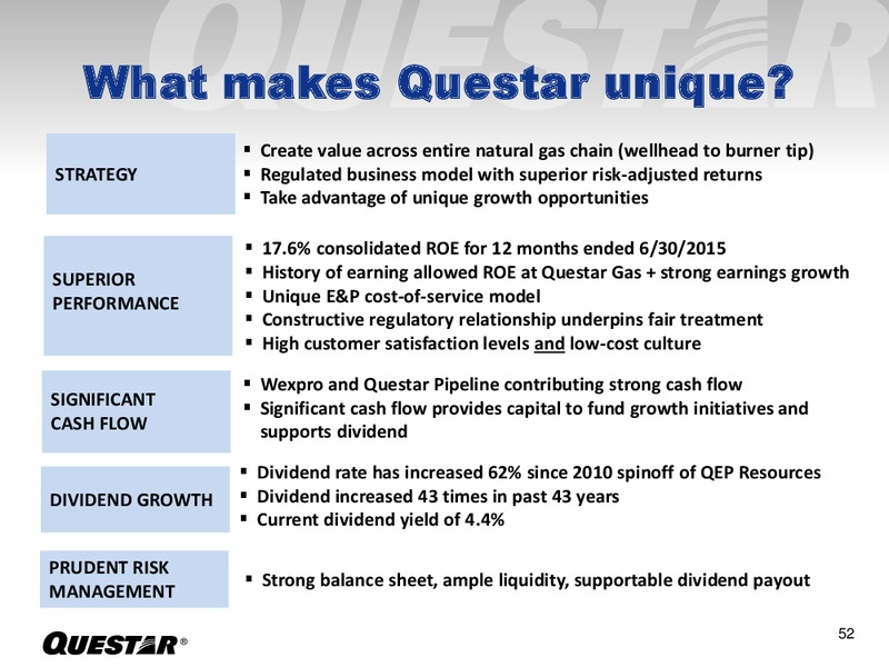 September 2015 Investor Presentation – Questar Corp – slide 51