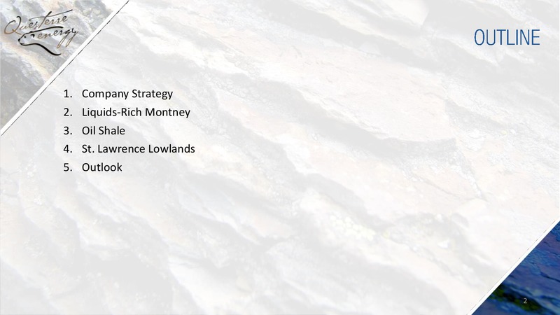 September 2015 Corporate Presentation – Questerre Energy Corp. – slide 2