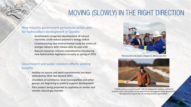 September 2015 Corporate Presentation – Questerre Energy Corp. – slide 23