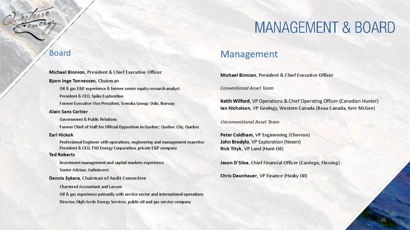 September 2015 Corporate Presentation – Questerre Energy Corp. – slide 26