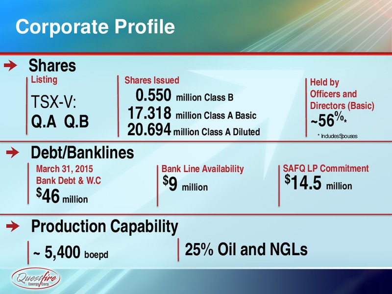 JUNE 2015 ANNUAL GENERAL MEETING – Questfire Energy Corp. – slide 4