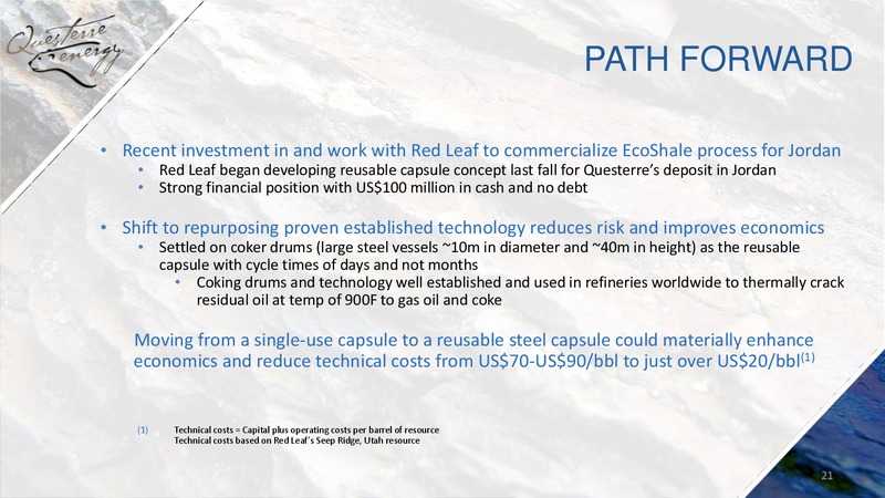 September 2017 Corporate Presentation – Questfire Energy Corp. – slide 21