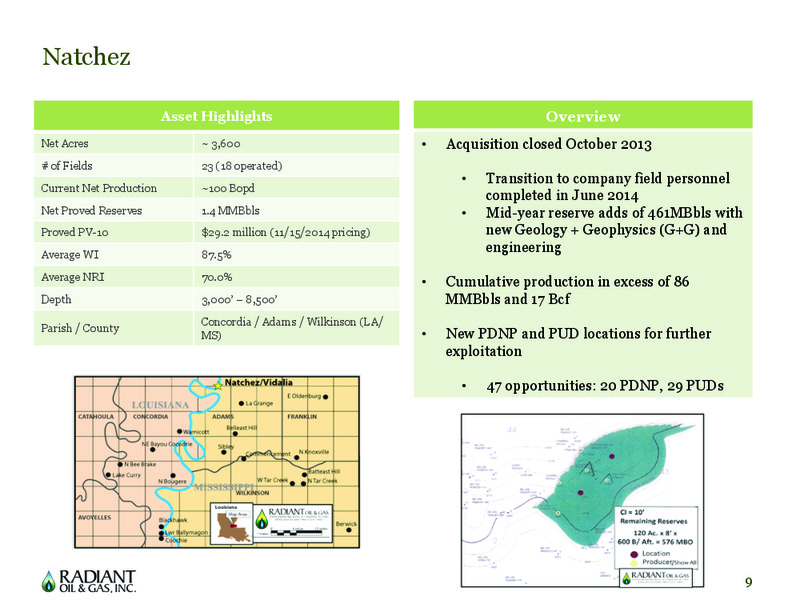 COMPANY PRESENTATION – Radiant Oil & Gas, Inc. – slide 8