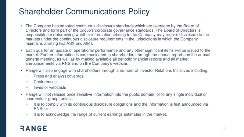 progress update – Range Energy Resources, Inc. – slide 2