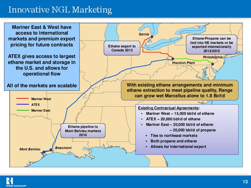 SUNTRUST ROBINSON HUMPHREY 2013 PLAY BY PLAY OIL & GAS CONFERENCE – Range Resources Corp – slide 12