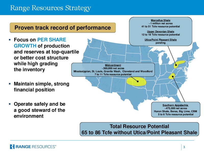 COMPANY PRESENTATION – Range Resources Corp – slide 2
