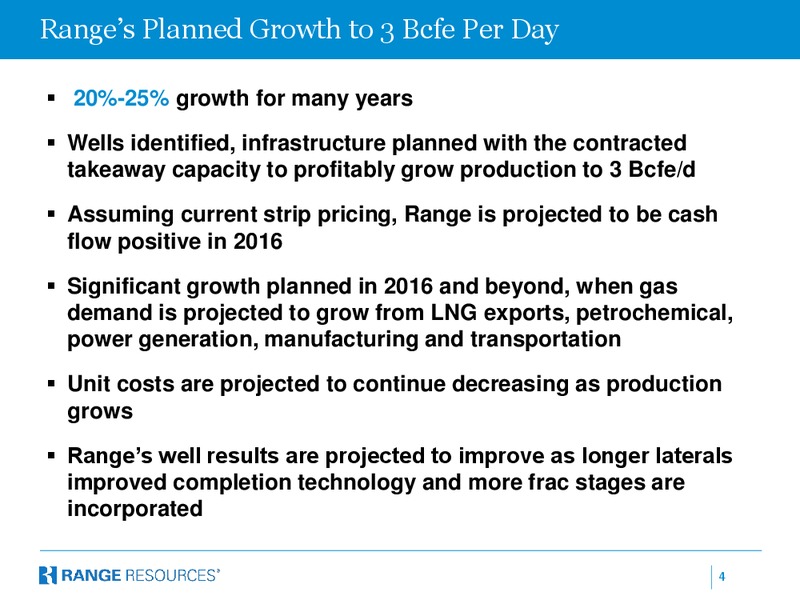 COMPANY PRESENTATION – Range Resources Corp – slide 3