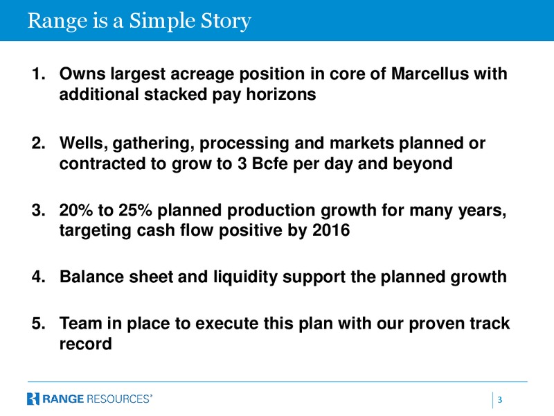 Company Presentation – Range Resources Corp – slide 2