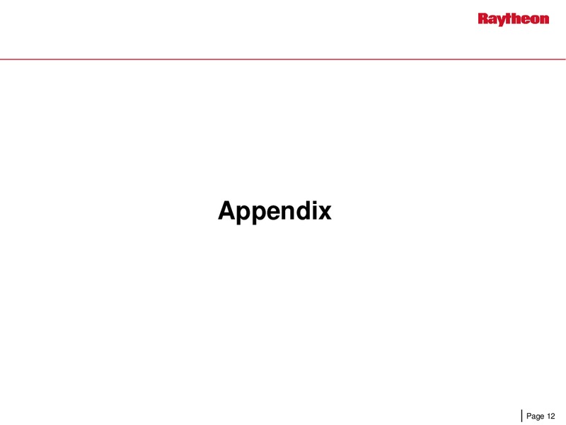 Fourth Quarter 2014 Conference Call – Raytheon Co – slide 11
