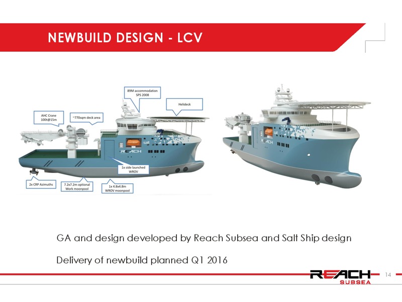 Q1 2014 RESULT – Reach Subsea – slide 14