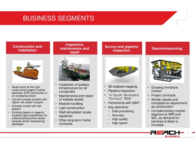 Q3 2013 RESULT – Reach Subsea – slide 8