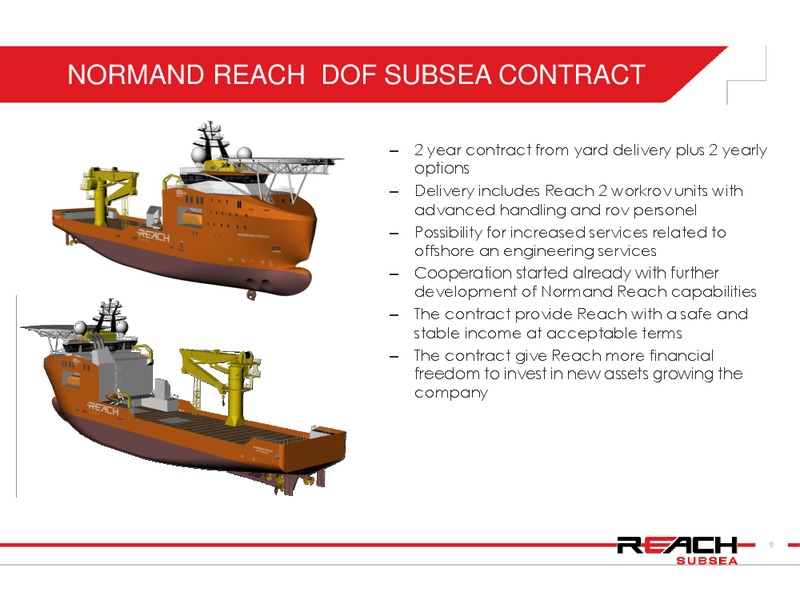 Q3 2013 RESULT – Reach Subsea – slide 9