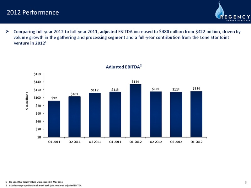 Q4 2013 EARNIGS CALL – Regency Energy Partners Lp – slide 2