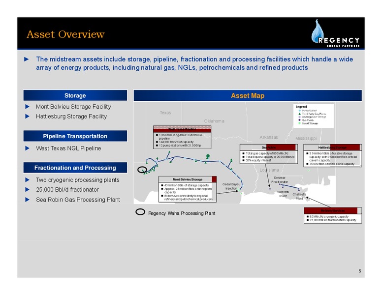 ETP REGENCY MIDSTREAM HOLDINGS LLC JOINT VENTURE OVERVIEW – Regency Energy Partners Lp – slide 5