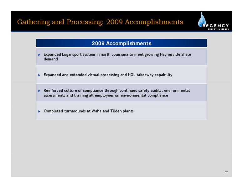 MARCH 2010 INVESTOR PRESENTATION – Regency Energy Partners Lp – slide 56